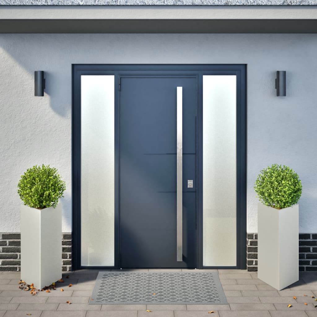 Jardiniere grădină, 2 buc. 40x40x75 cm oțel inoxidabil triunghi