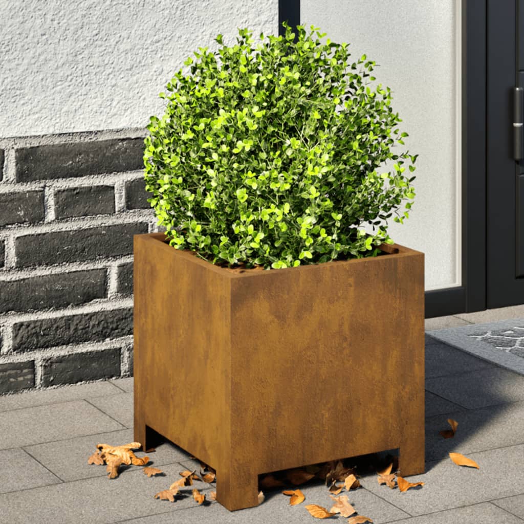 Jardinier de grădină 30x30x30 cm Oțel rezistent la intemperii