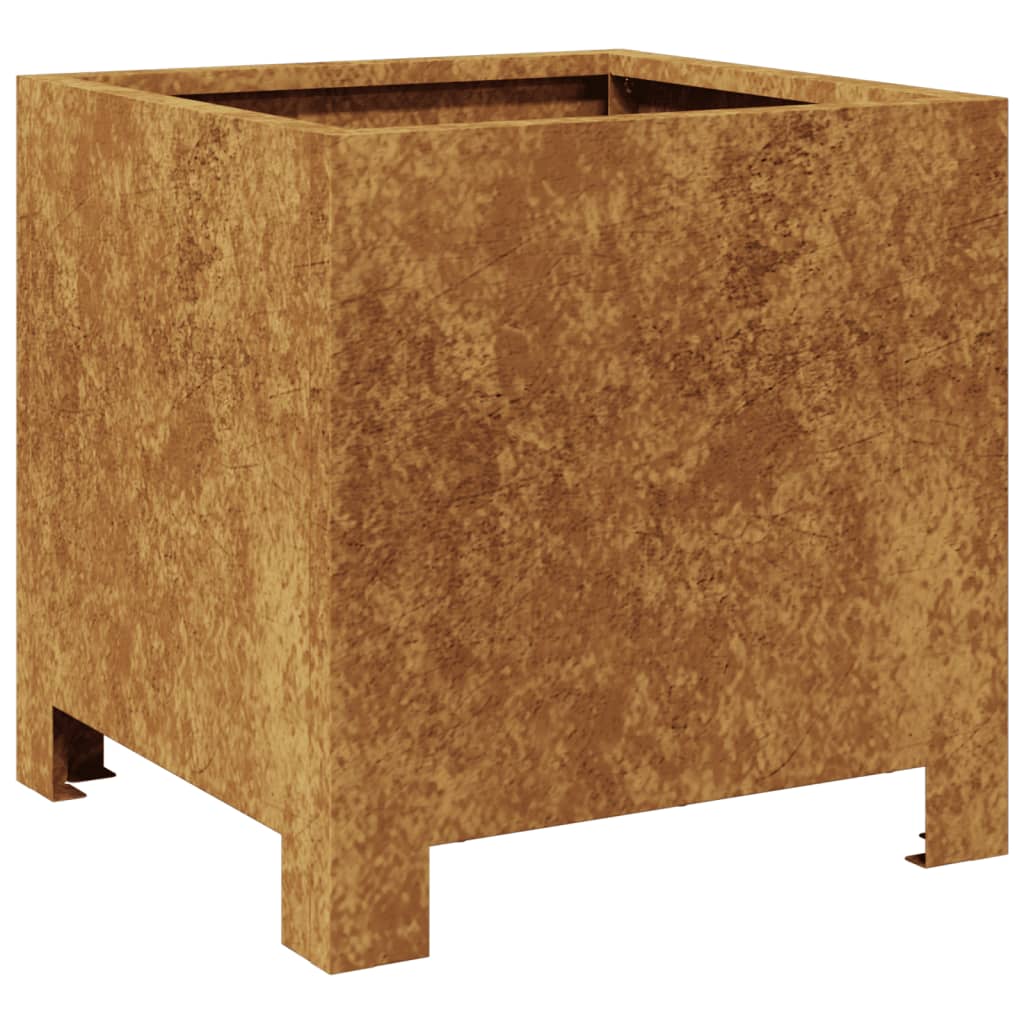 Jardiniere de grădină 2 buc 30x30x30 cm Oțel pentru intemperii