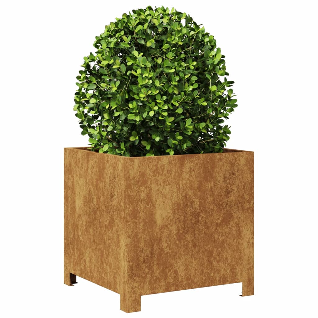 Jardinier de grădină 40x40x40 cm Oțel pentru intemperii