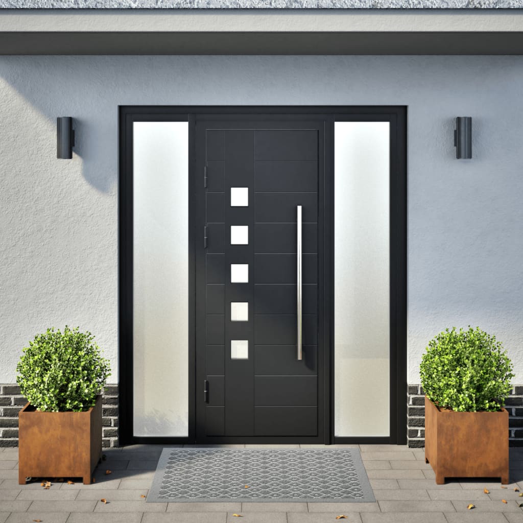 Jardiniere de grădină 2 buc 40x40x40 cm Oțel pentru intemperii