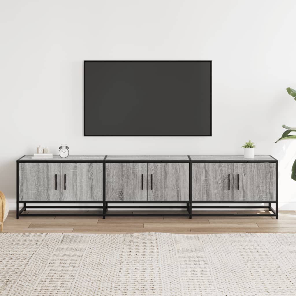 Dulap TV, gri sonoma, 180x35x41 cm, lemn prelucrat