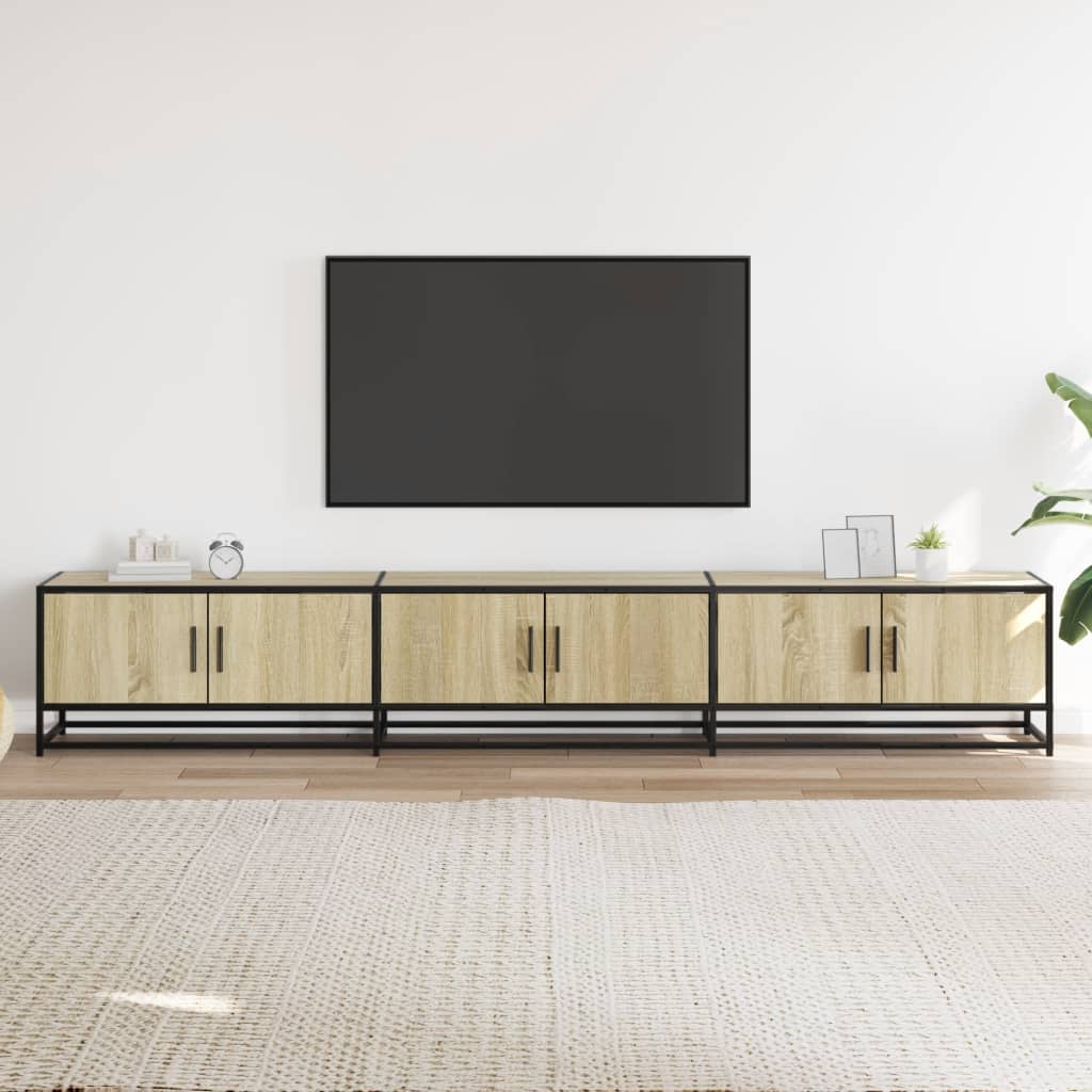 Dulap TV, stejar sonoma, 240x35x41 cm, lemn prelucrat