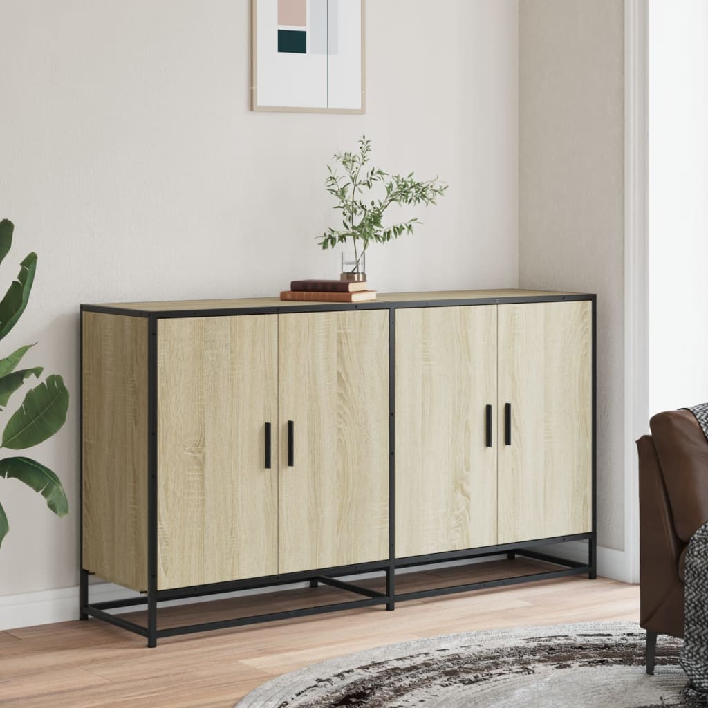 Dulap, stejar sonoma, 134x35x76 cm, lemn prelucrat