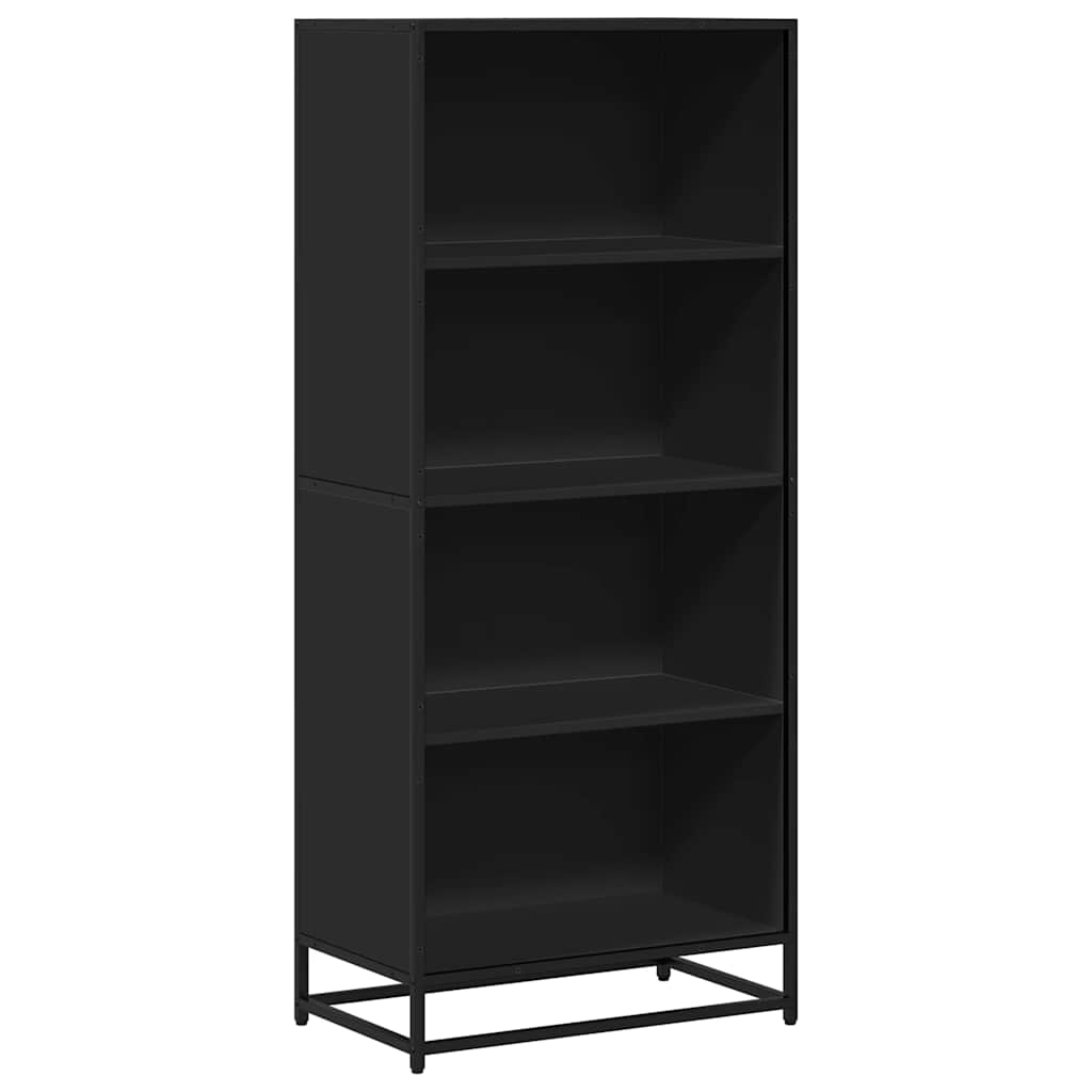 Bibliotecă, negru, 60x35x139 cm, lemn prelucrat