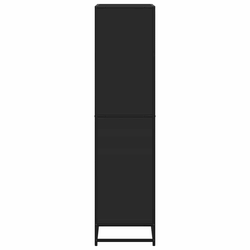 Bibliotecă, negru, 60x35x139 cm, lemn prelucrat
