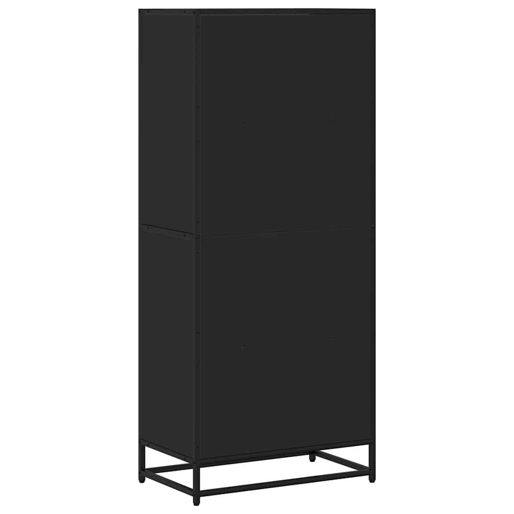 Bibliotecă, negru, 60x35x139 cm, lemn prelucrat