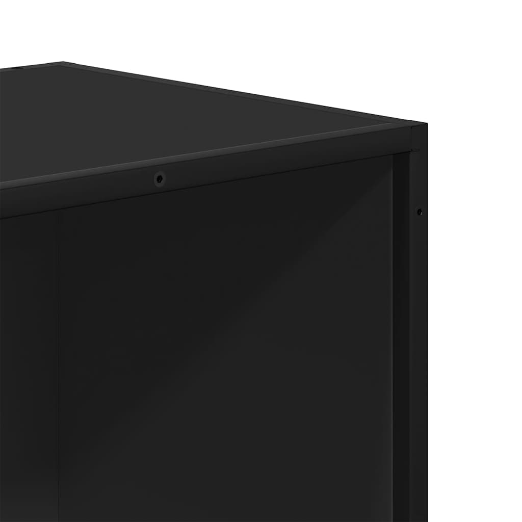 Bibliotecă, negru, 60x35x139 cm, lemn prelucrat