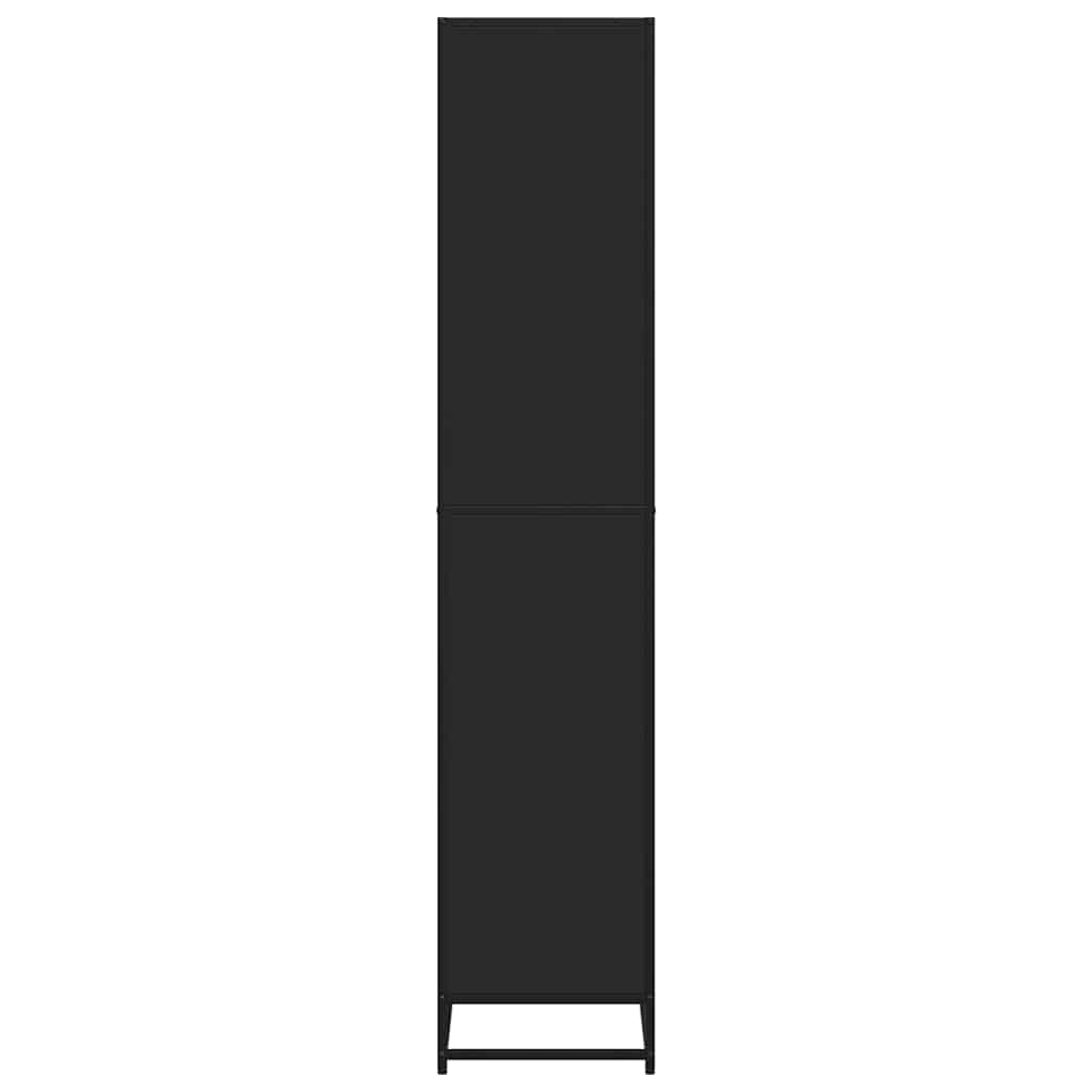 Bibliotecă, negru, 80,5x35x170,5 cm, lemn prelucrat