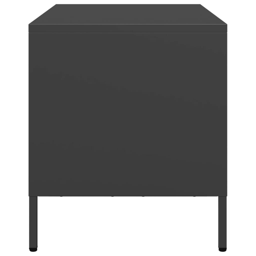 Dulap TV, negru, 68x39x43,5 cm, oțel laminat la rece