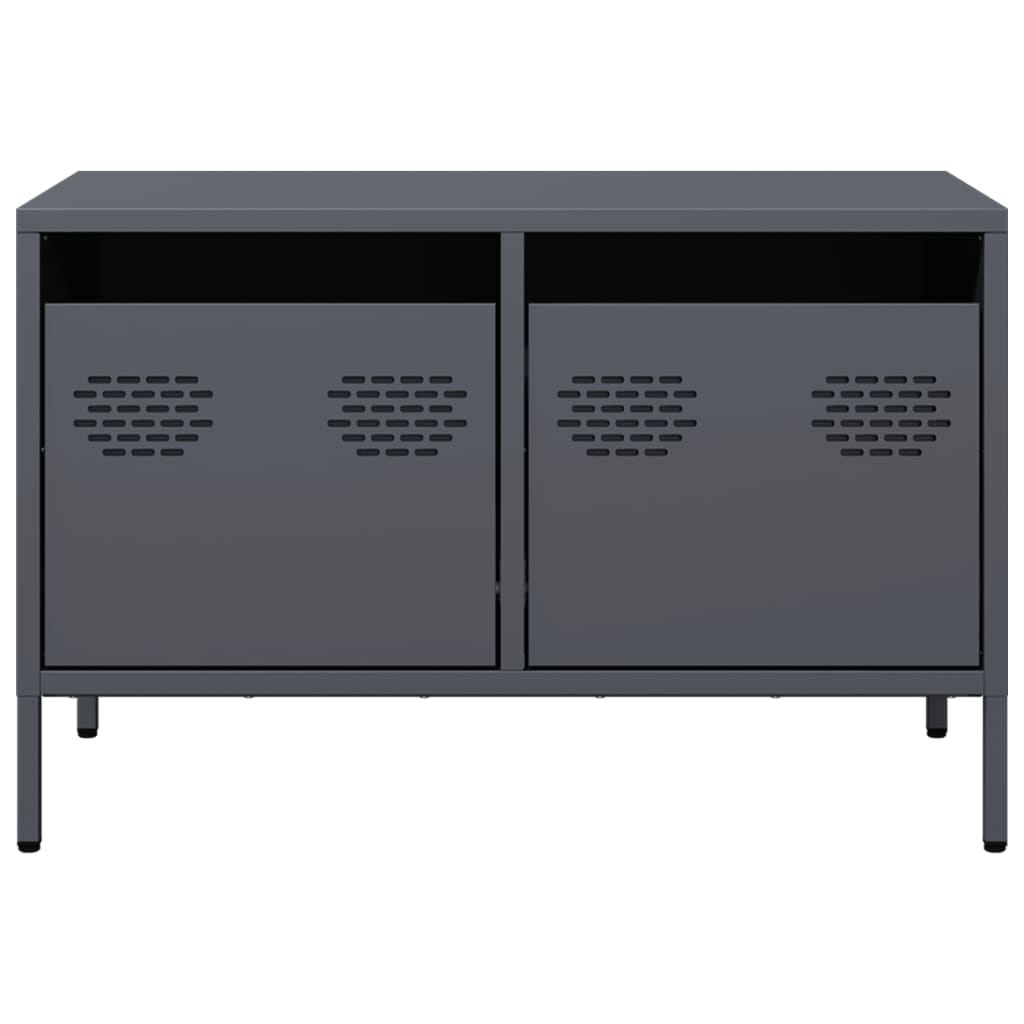 Dulap TV, antracit, 68x39x43,5 cm, oțel laminat la rece