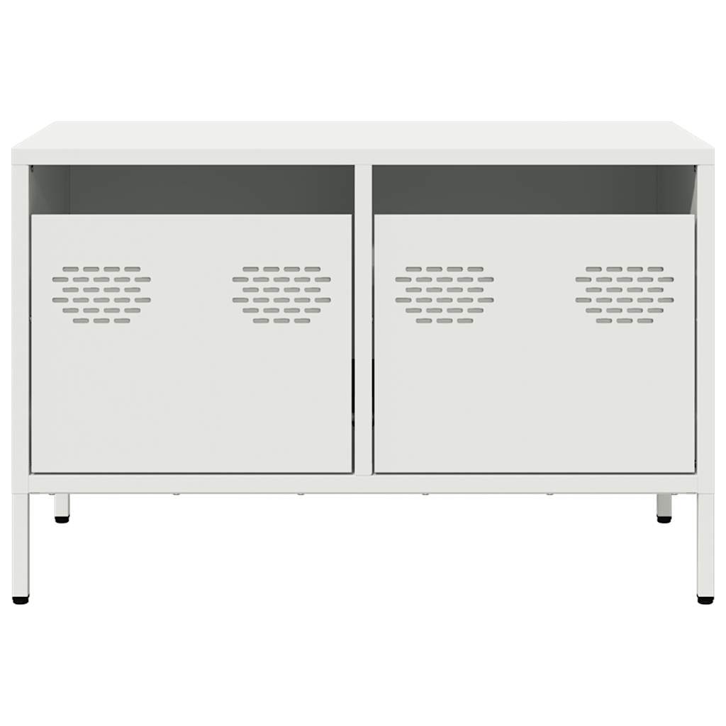 Dulap TV, alb, 68x39x43,5 cm, oțel laminat la rece