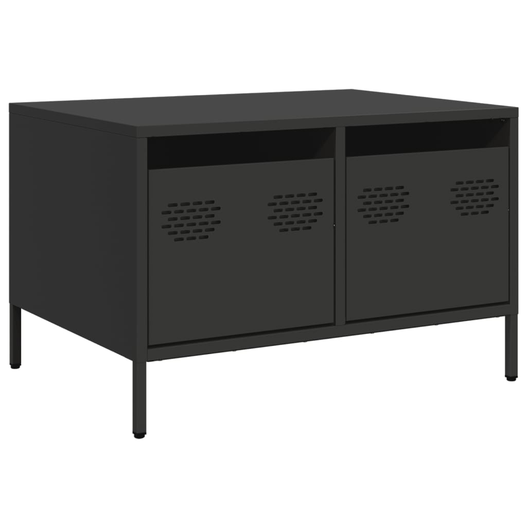 Dulap TV, negru, 68x50x43,5 cm, oțel laminat la rece