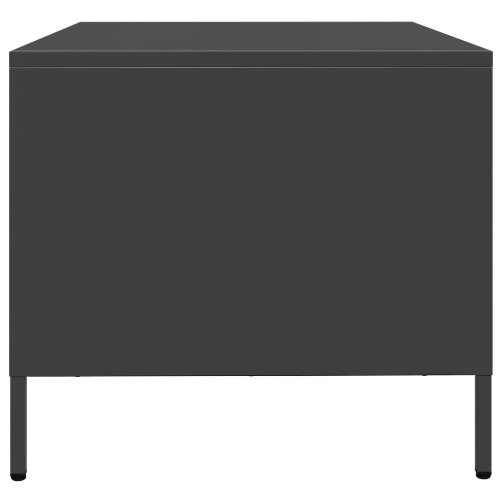Dulap TV, negru, 68x50x43,5 cm, oțel laminat la rece