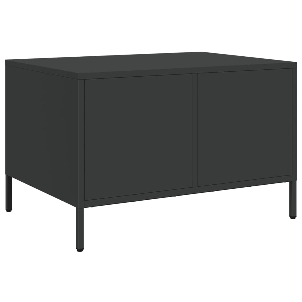 Dulap TV, negru, 68x50x43,5 cm, oțel laminat la rece