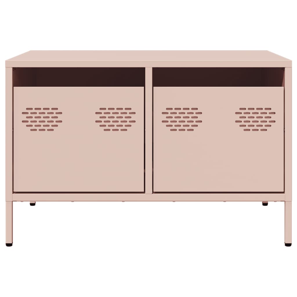 Dulap TV, roz, 68x50x43,5 cm, oțel laminat la rece
