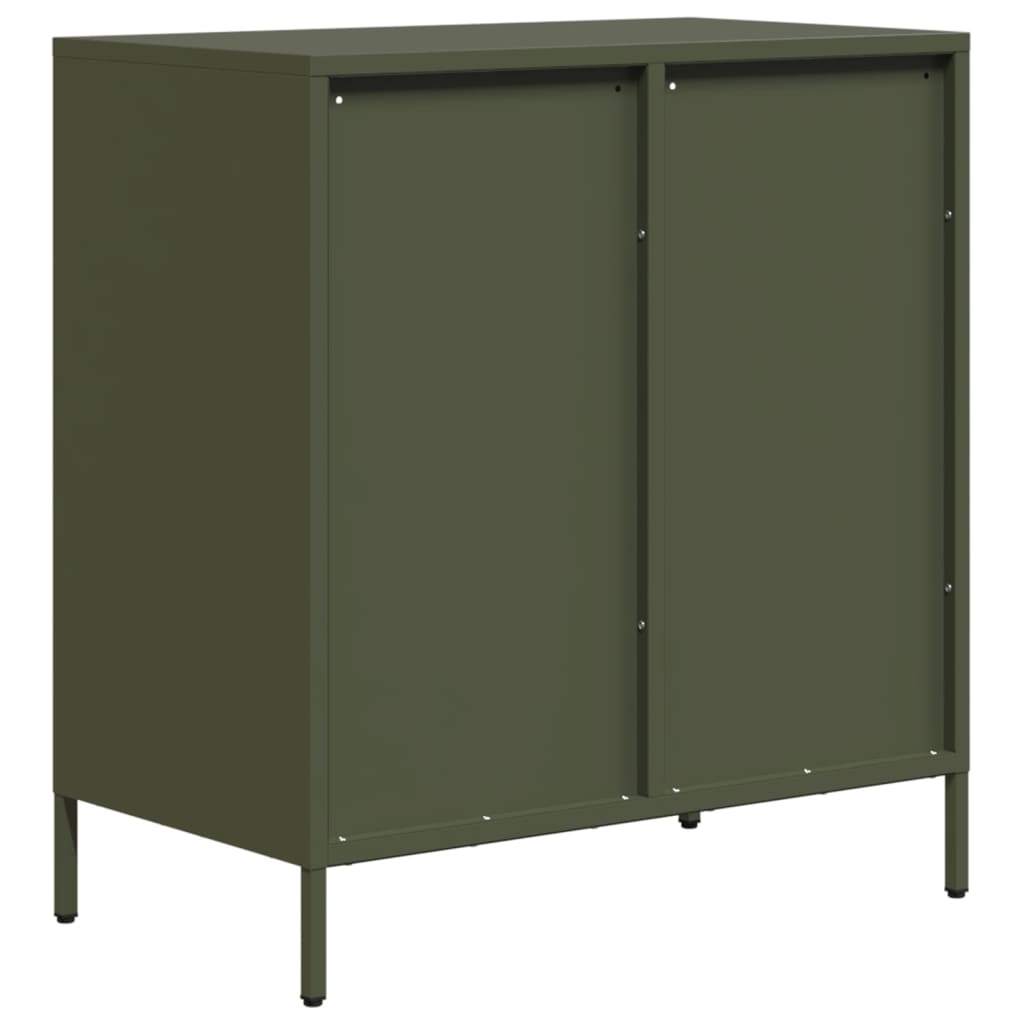 Dulap, verde măsliniu, 68x39x73,5 cm, oțel laminat la rece