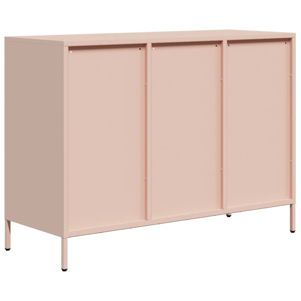 Dulap, roz, 101,5x39x73,5 cm, oțel laminat la rece