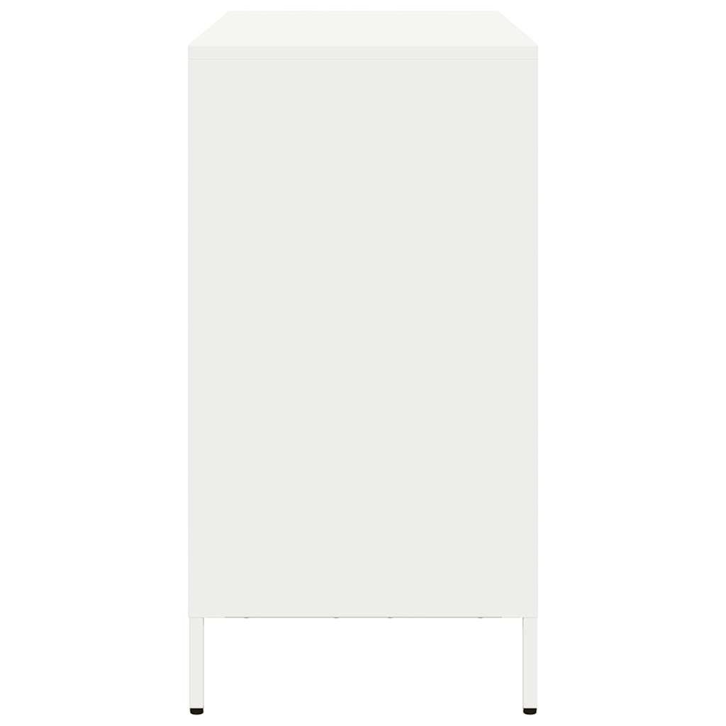 Dulap, alb, 101,5x39x73,5 cm, oțel laminat la rece