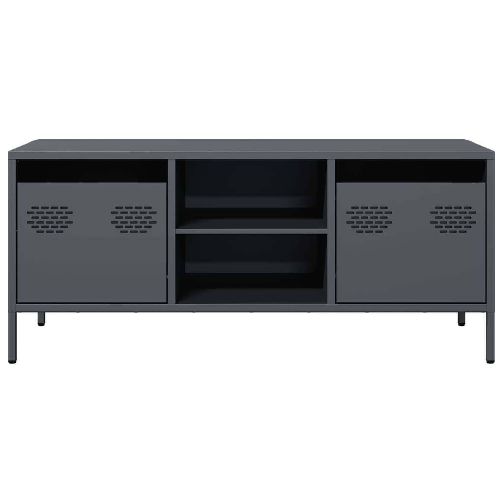 Dulap TV, antracit, 101,5x39x43,5 cm, oțel laminat la rece