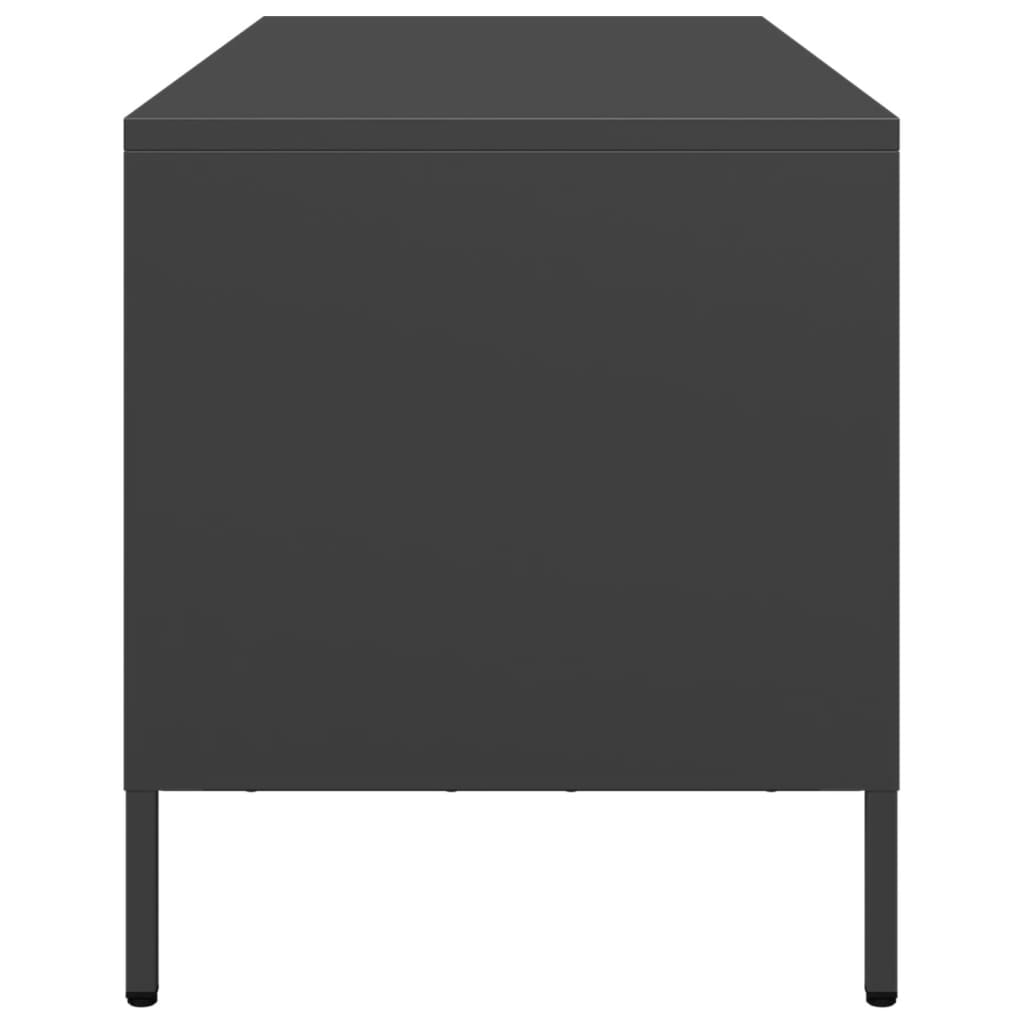 Dulap TV, negru, 68x39x43,5 cm, oțel laminat la rece