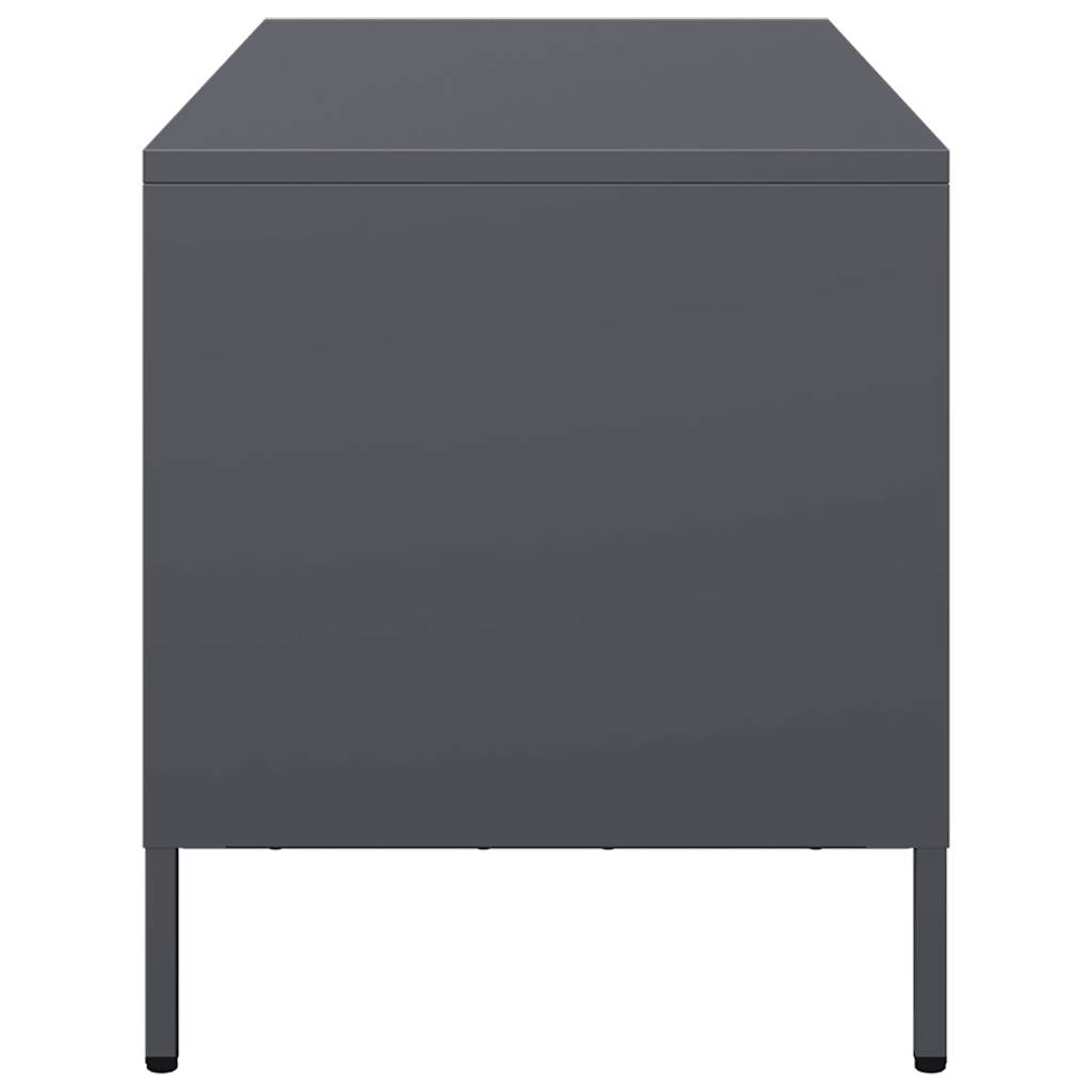Dulap TV, antracit, 101,5x39x43,5 cm, oțel laminat la rece