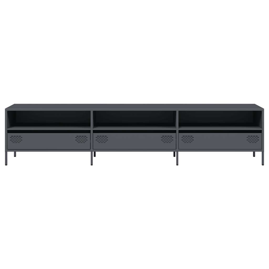Dulap TV, antracit, 202x39x43,5 cm, oțel laminat la rece
