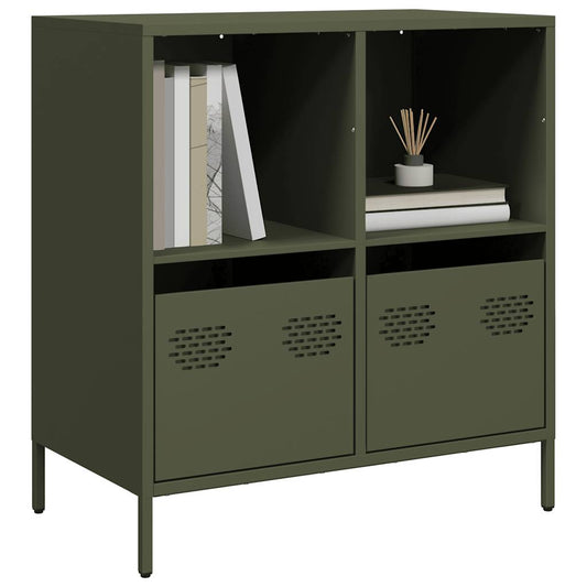 Dulap, verde măsliniu, 68x39x73,5 cm, oțel laminat la rece