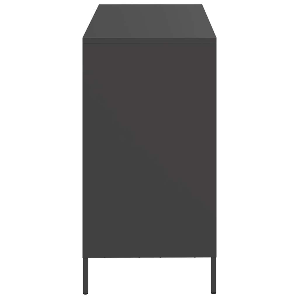 Dulap, negru, 101,5x39x73,5 cm, oțel laminat la rece