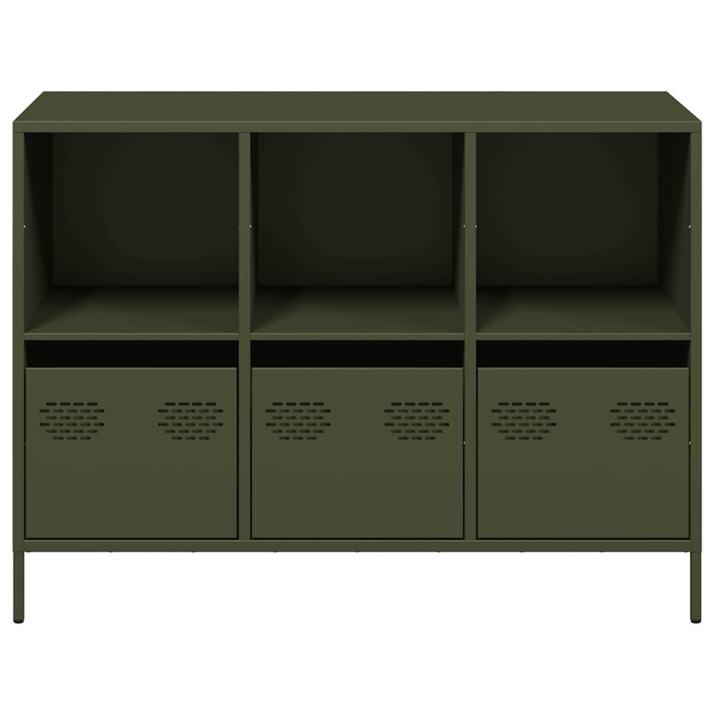 Dulap, verde măsliniu, 101,5x39x73,5 cm, oțel laminat la rece