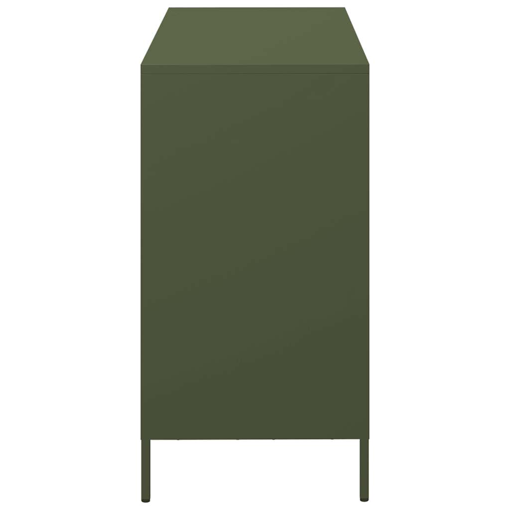 Dulap, verde măsliniu, 101,5x39x73,5 cm, oțel laminat la rece