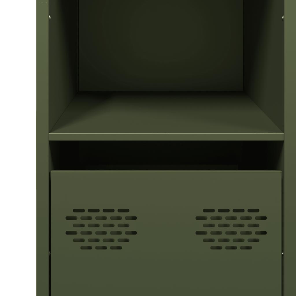 Dulap, verde măsliniu, 101,5x39x73,5 cm, oțel laminat la rece