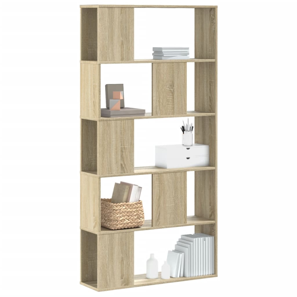 Bibliotecă cu 5 niveluri stejar sonoma 80,5x23,5x162,5 cm lemn