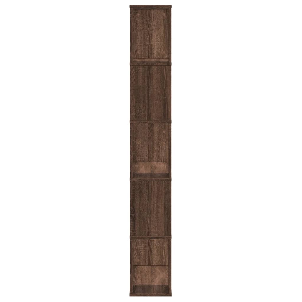 Bibliotecă 5 niveluri stejar maro 80,5x23,5x162,5 cm lemn
