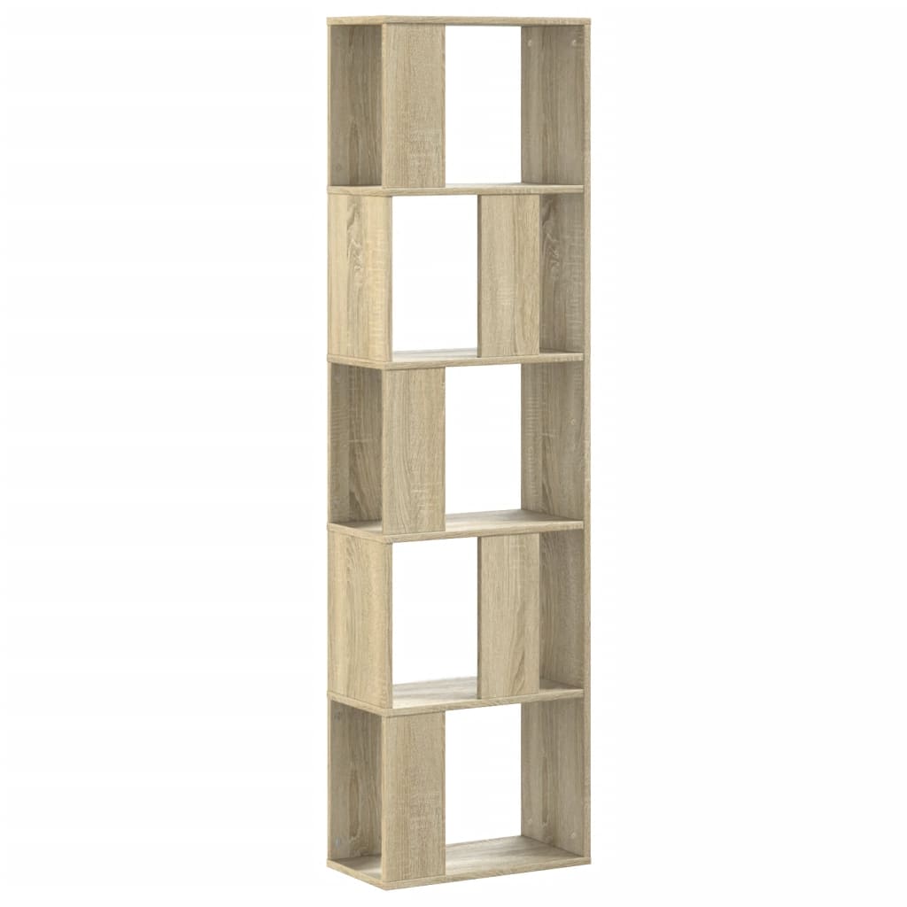 Bibliotecă cu 5 niveluri stejar sonoma 45x23,5x162,5 cm lemn