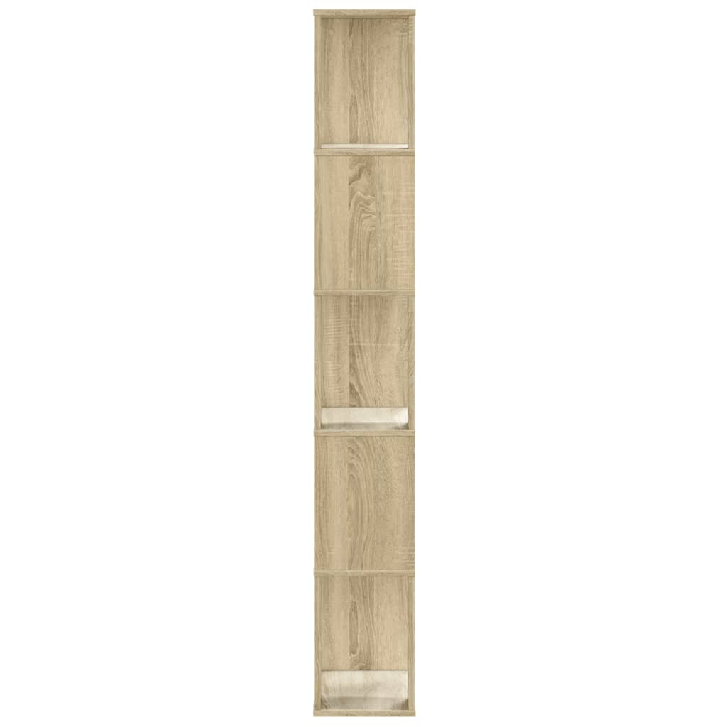 Bibliotecă cu 5 niveluri stejar sonoma 45x23,5x162,5 cm lemn