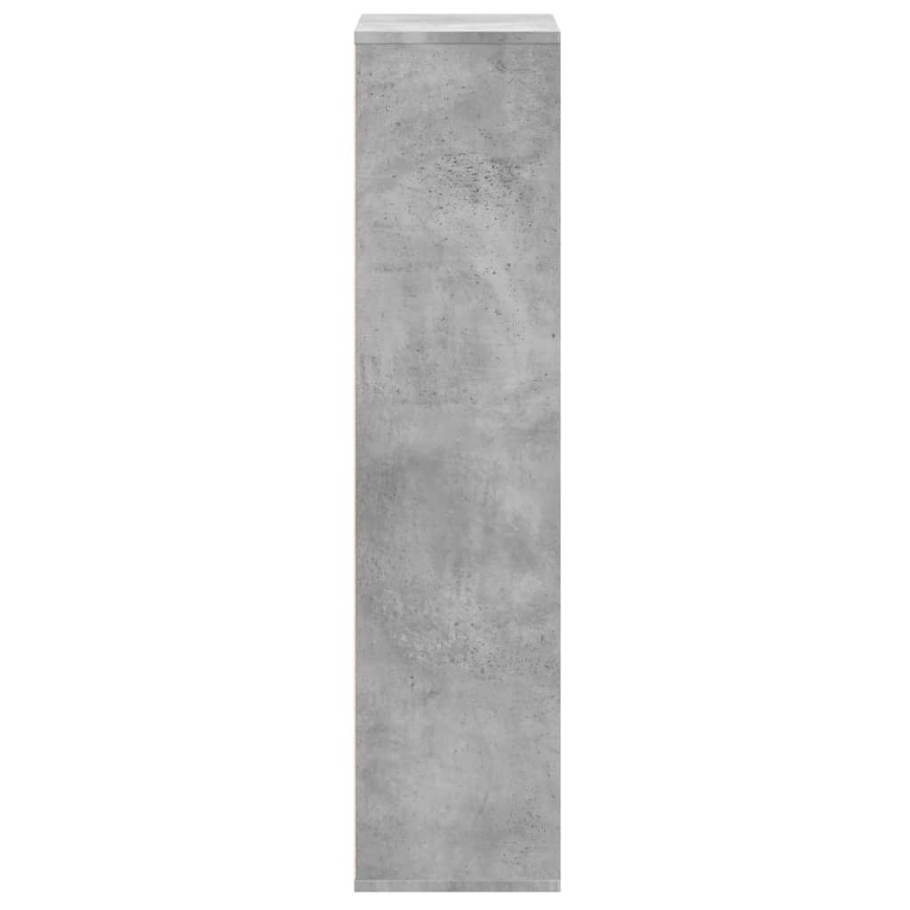 Bibliotecă, gri beton, 50x25x105 cm, lemn compozit