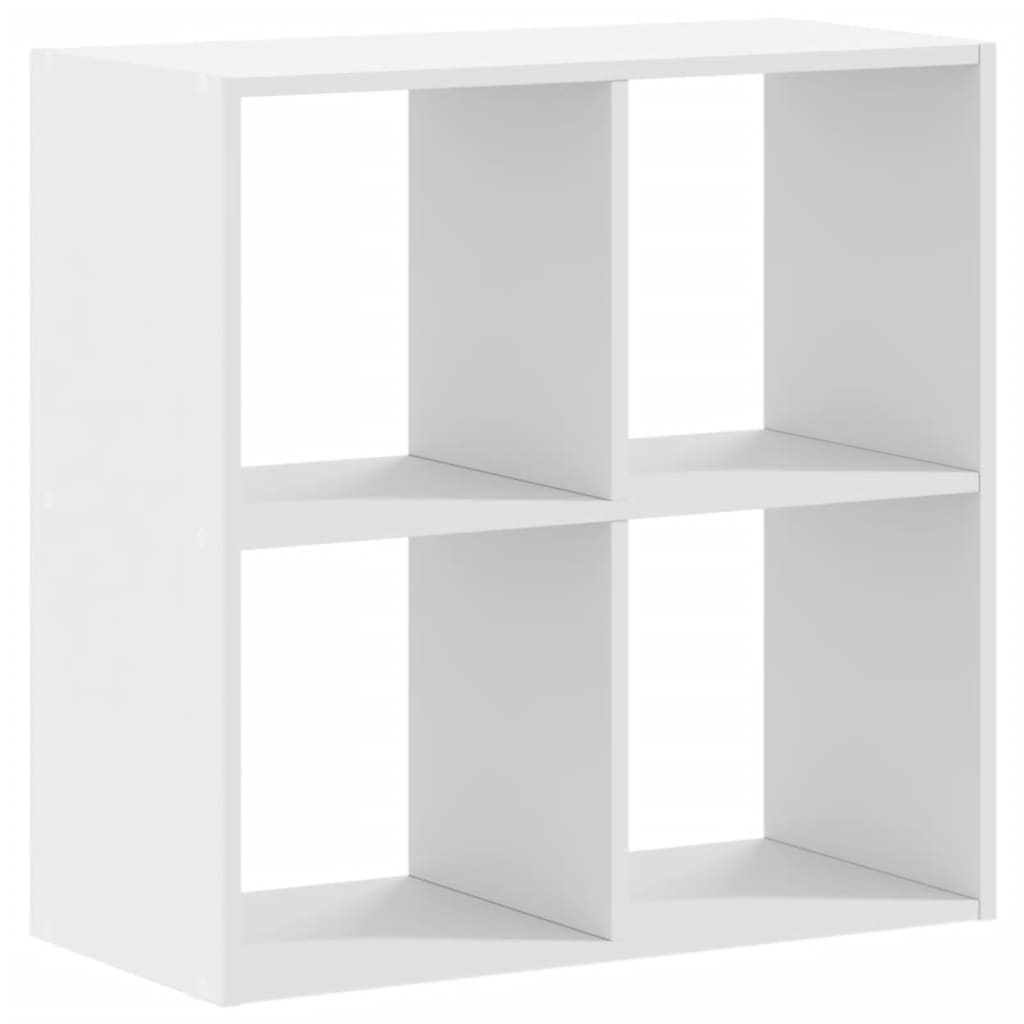 Bibliotecă, albă, 68,5x32x68,5 cm, lemn prelucrat
