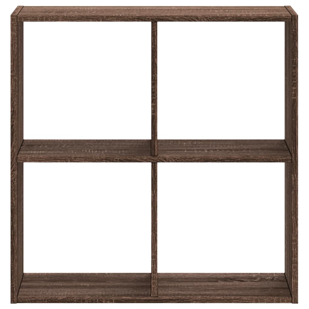 Bibliotecă, stejar maro, 68,5x32x68,5 cm, lemn prelucrat