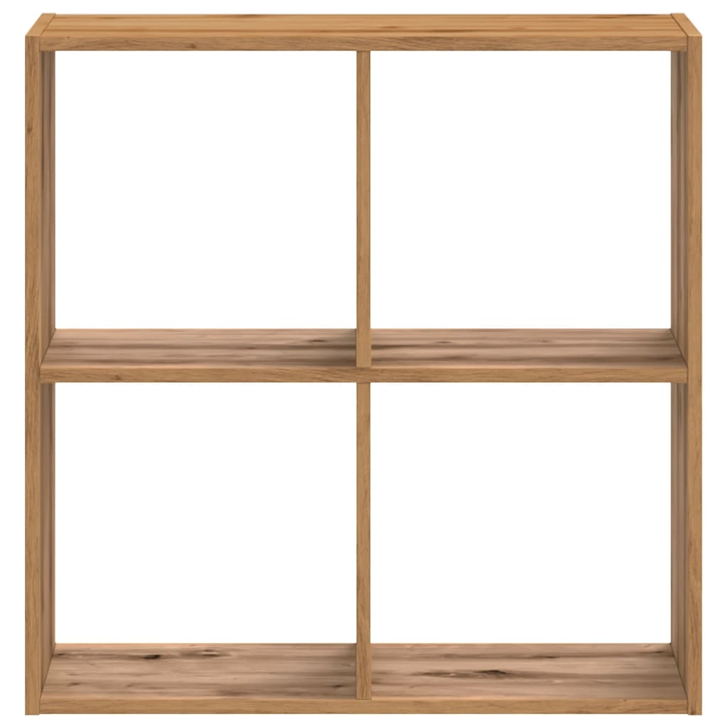 Bibliotecă, stejar artizanal, 68,5x32x68,5 cm, lemn prelucrat