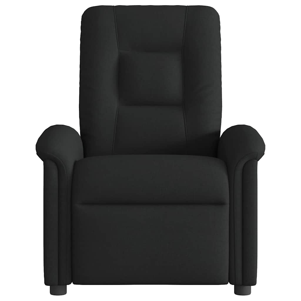 Fotoliu electric de masaj rabatabil, negru, textil