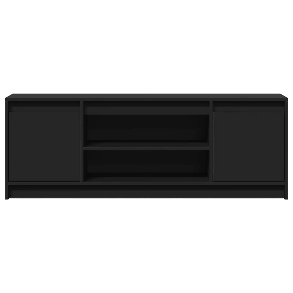 Dulap TV cu LED, negru, 139,5x34x50 cm, lemn prelucrat