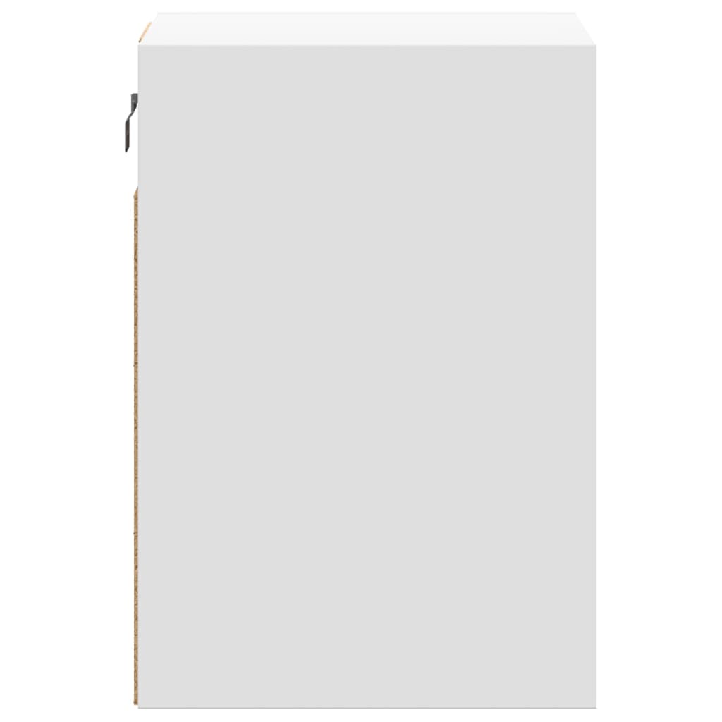 Comodă TV de perete cu lumini LED, alb, 41x31x45 cm