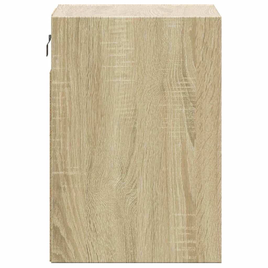 Comodă TV de perete cu LED, 2 buc. stejar sonoma, 41x31x45 cm