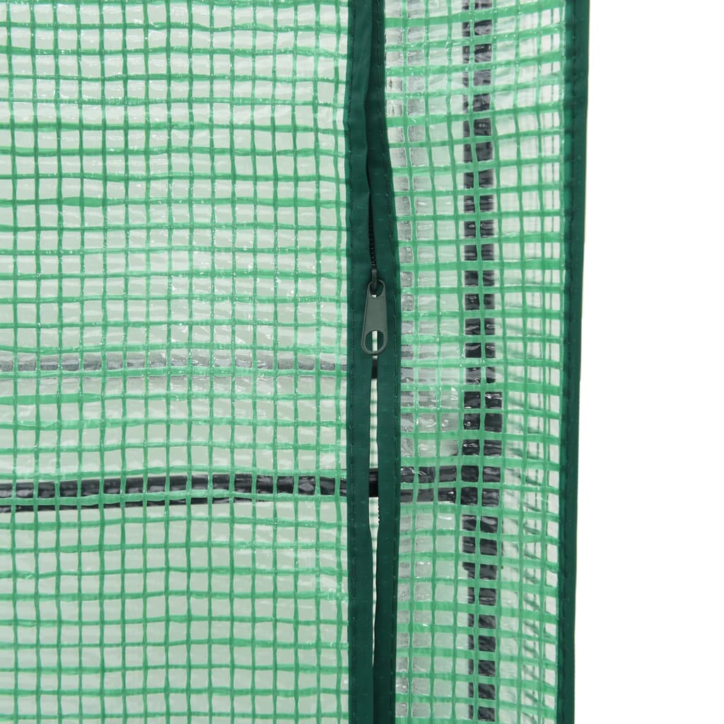 Strat înălțat cu husă de seră, aspect ratan, 120x40x123 cm