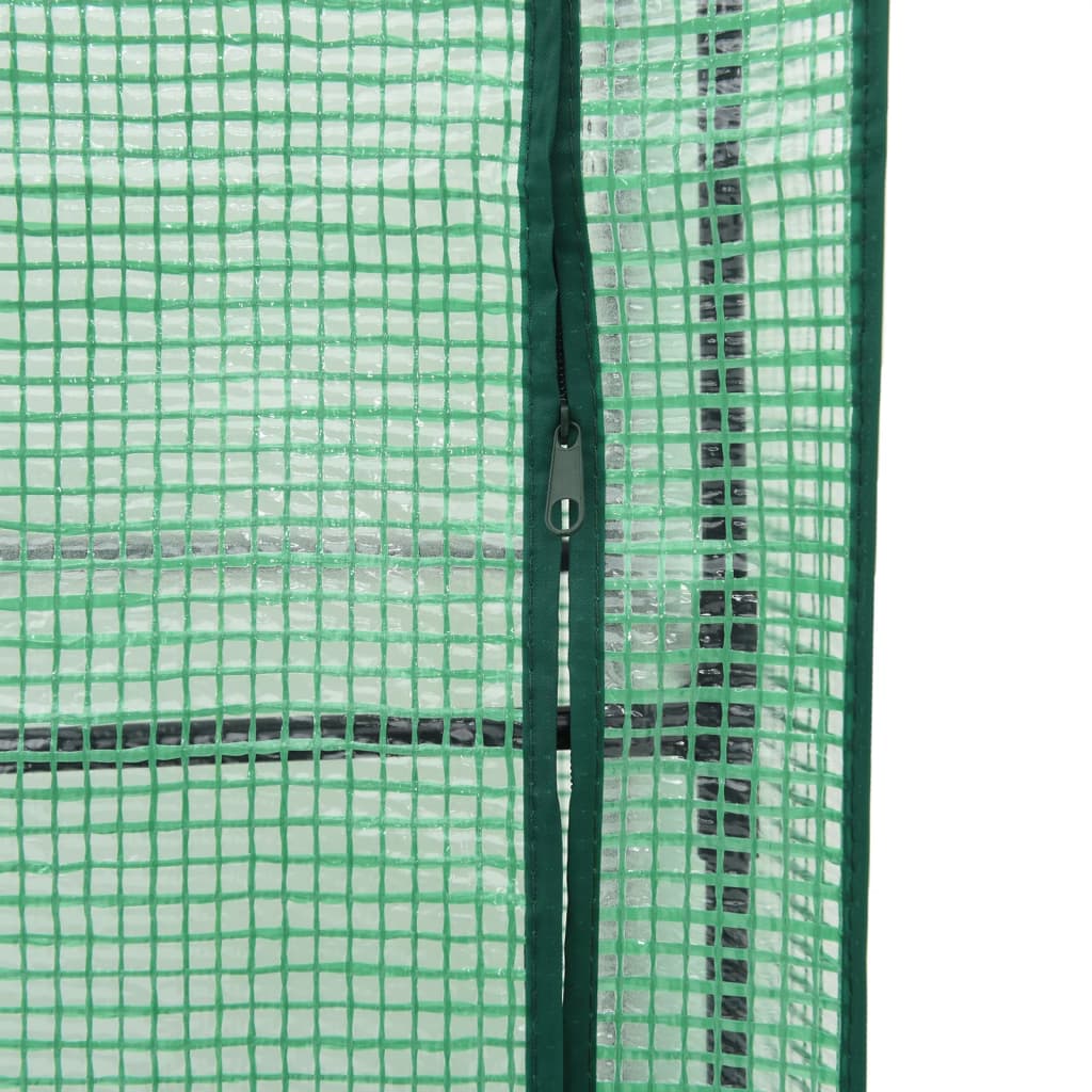Strat înălțat cu husă de seră, aspect ratan, 120x40x123 cm