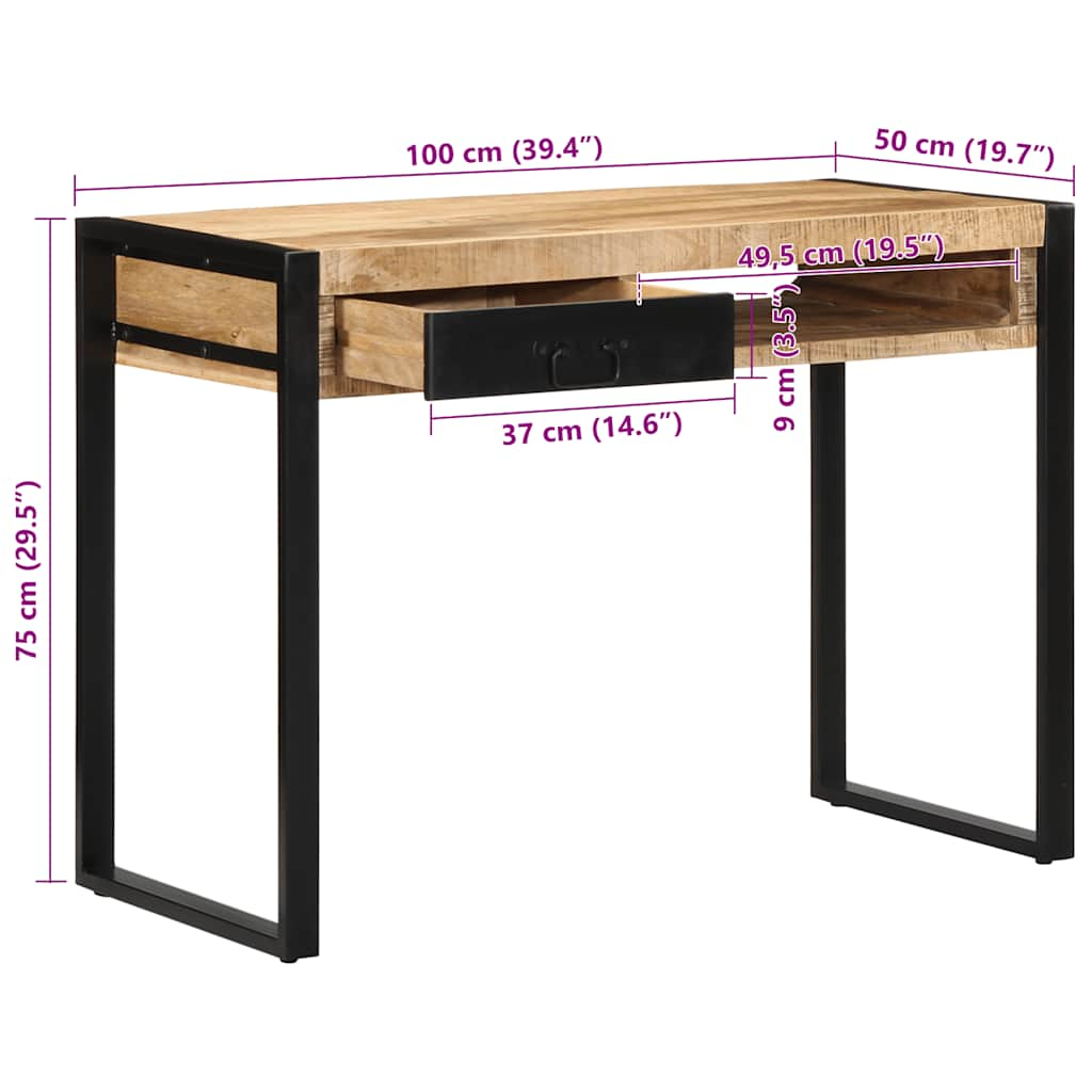 Birou 100x50x75 cm lemn masiv de mango