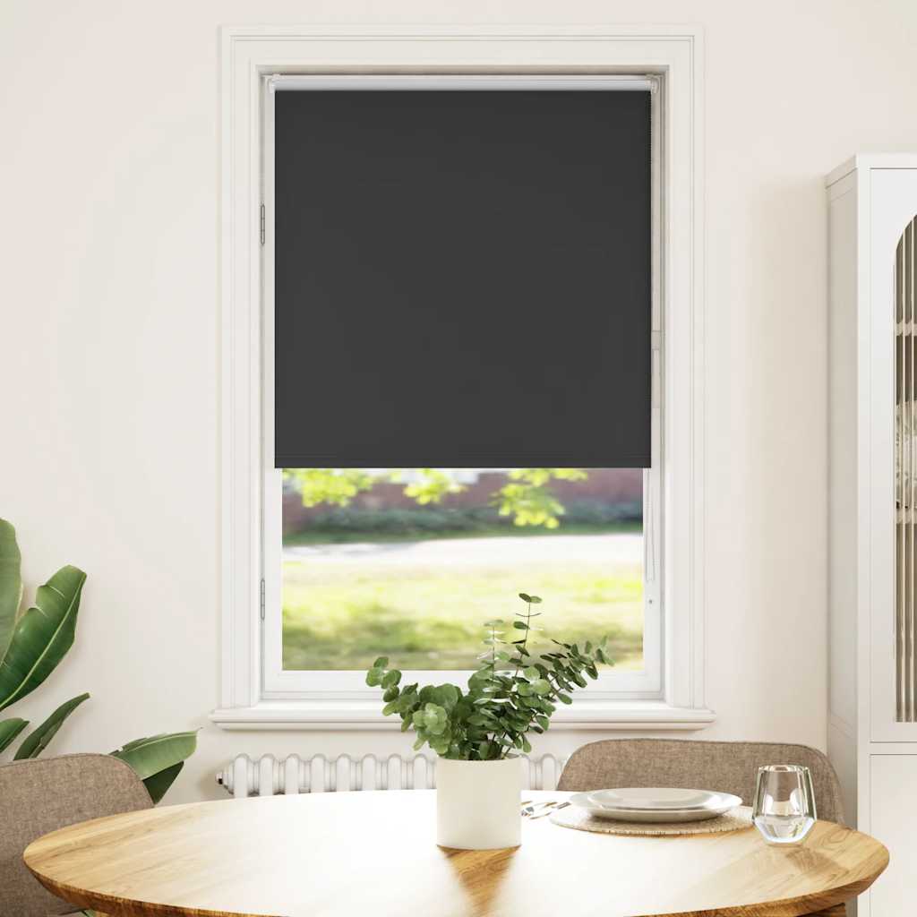 Jaluză cu role opace negru 65x130 cm lățime material 60,7 cm