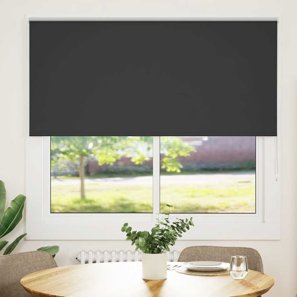 Jaluză cu role opace negru 155x175 cm lățime material 151,6 cm