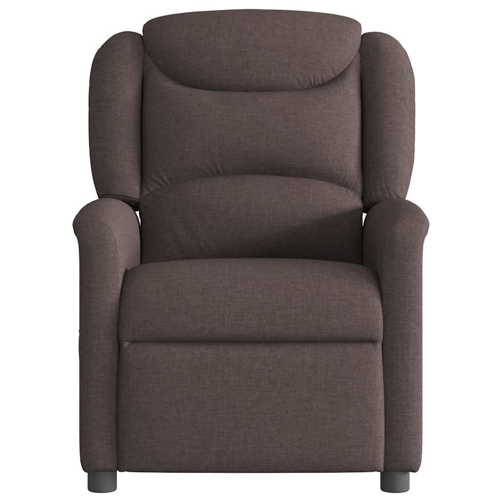 Fotoliu rabatabil, maro închis, material textil